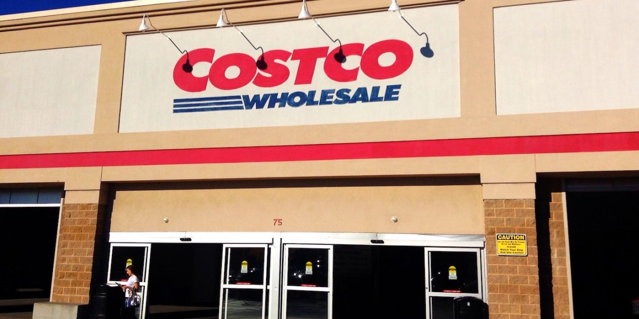 Photograph of a Costco Wholesale storefront.