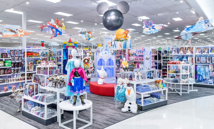 The lead image shows a Disney display in a Target store.
