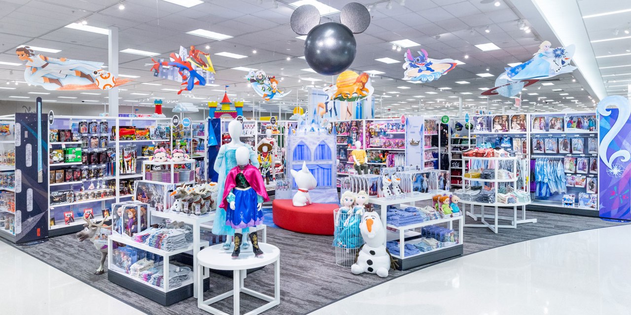 The lead image shows a Disney display in a Target store.