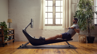 The header image features a person using a Hydrow.