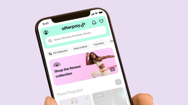 The header image shows the Afterpay app open on someone's phone.