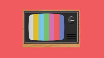 The header image shows a TV with colored lines on the screen.