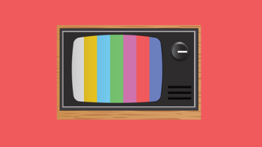 The header image shows a TV with colored lines on the screen.