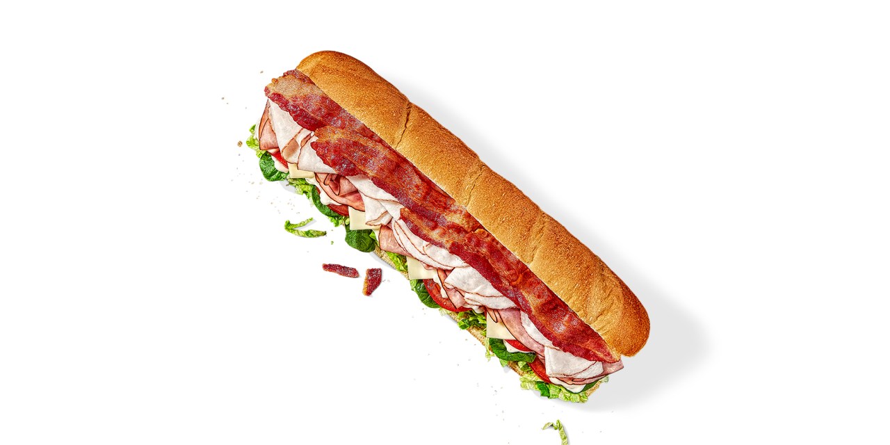 Photograph of subway sandwich.