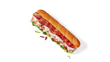 Photograph of subway sandwich.