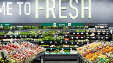 The header image shows a photograph of a produce section in a supermarket.