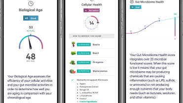The lead image shows screenshots of Viome Life Sciences.