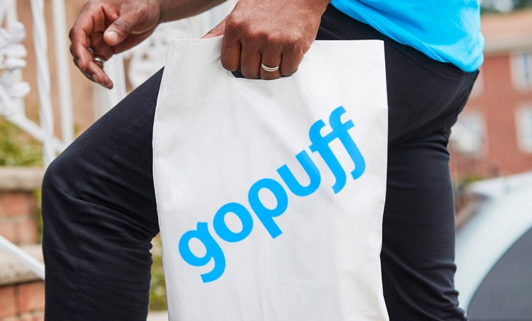 Photograph of a GoPuff bag.