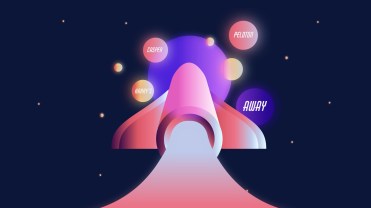 The head image shows an illustration of a rocket in space.