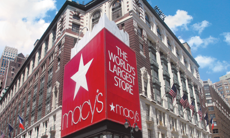 Facade of Macy's Herald Square Department store