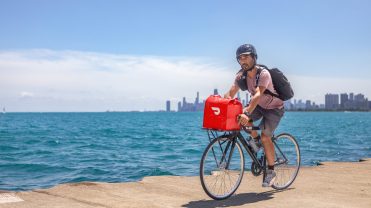 A DoorDash courier