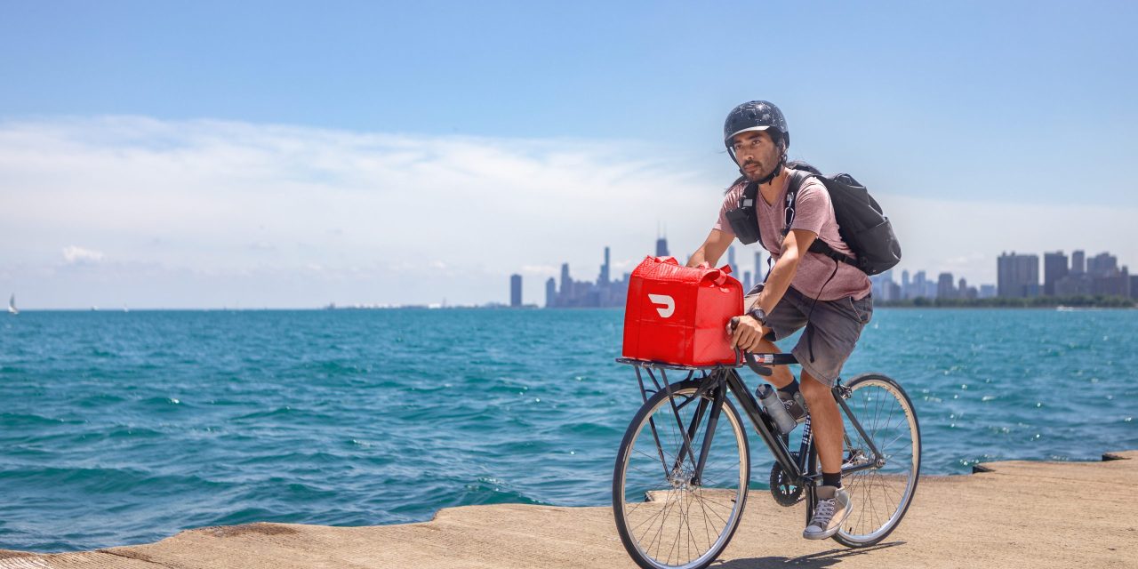 A DoorDash courier