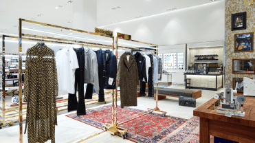 Golden Goose apparel display at Nordstrom