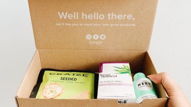 A sample brand offering box