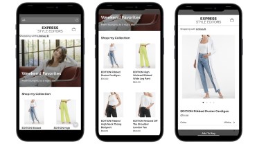 Apparel retailer Express' mobile app