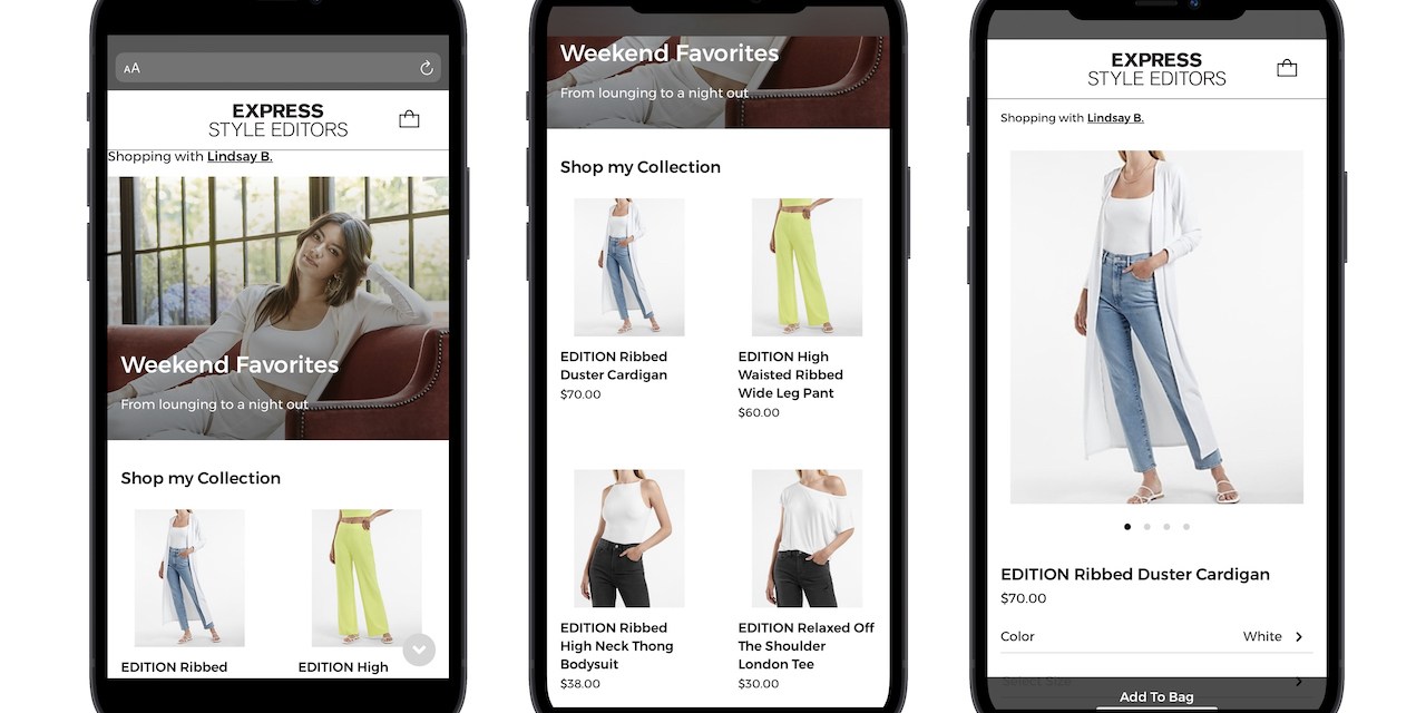 Apparel retailer Express' mobile app