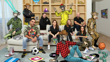 Promotional photo for Adidas' NFT campaign in partnership with Bored Ape Yacht Club
