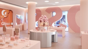 Makeup brand Glossier's Los Angeles store