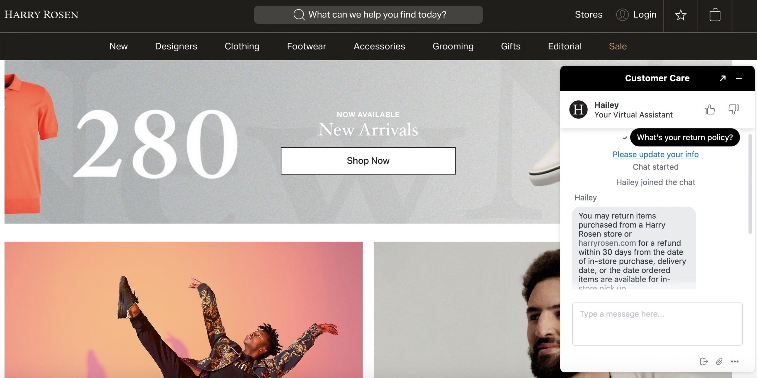 How Harry Rosen used chatbots to aid its 11person customer service team