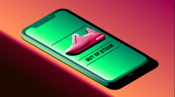 Sneaker listed as out of stock on a shopping website