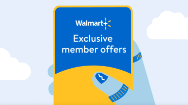 Walmart+ illustration with "exclusive member offers"