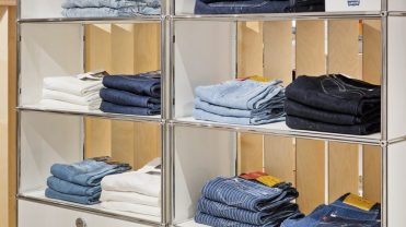 A Levi's denim display at Nordstrom