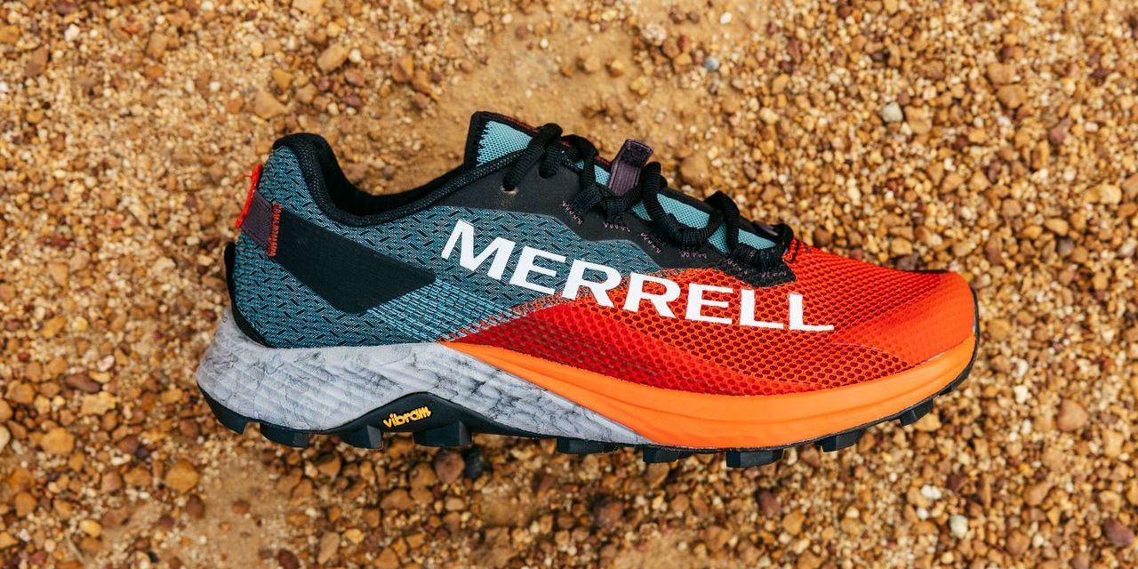 A Merrell trail running shoe