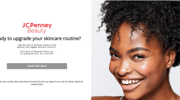 JCPenney launched a beauty quiz, offering points in exchange for completing it.