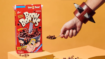 Barb's Choco Boom Booms cereal packaging