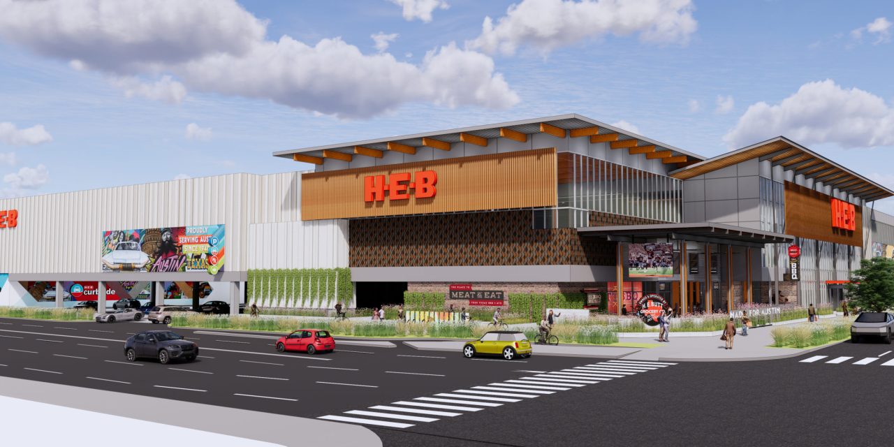 A rendering of what H-E-B's store in Austin, Texas will look like