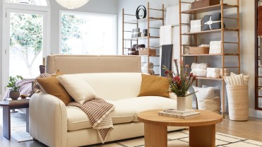 Parachute's West Hollywood design studio features swatches and key products designers like to source
