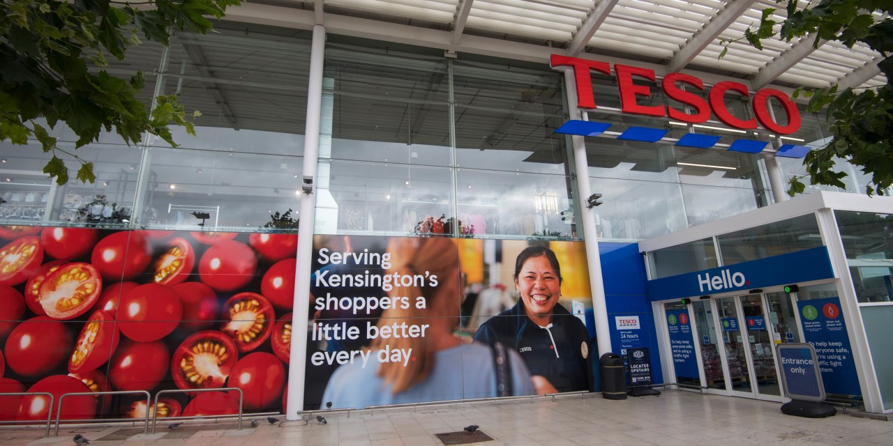 Tesco Extra in Kensington, London, UK.