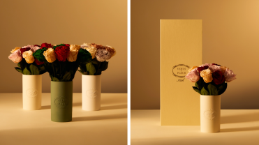 Floral arrangements in three colorways.