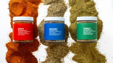 Momofuku's three different seasoned salts.