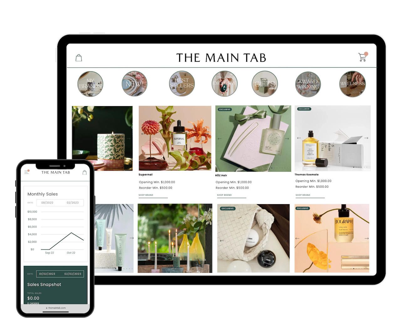The Main Tab is building a sales representative program to work with luxury brands and boutiques