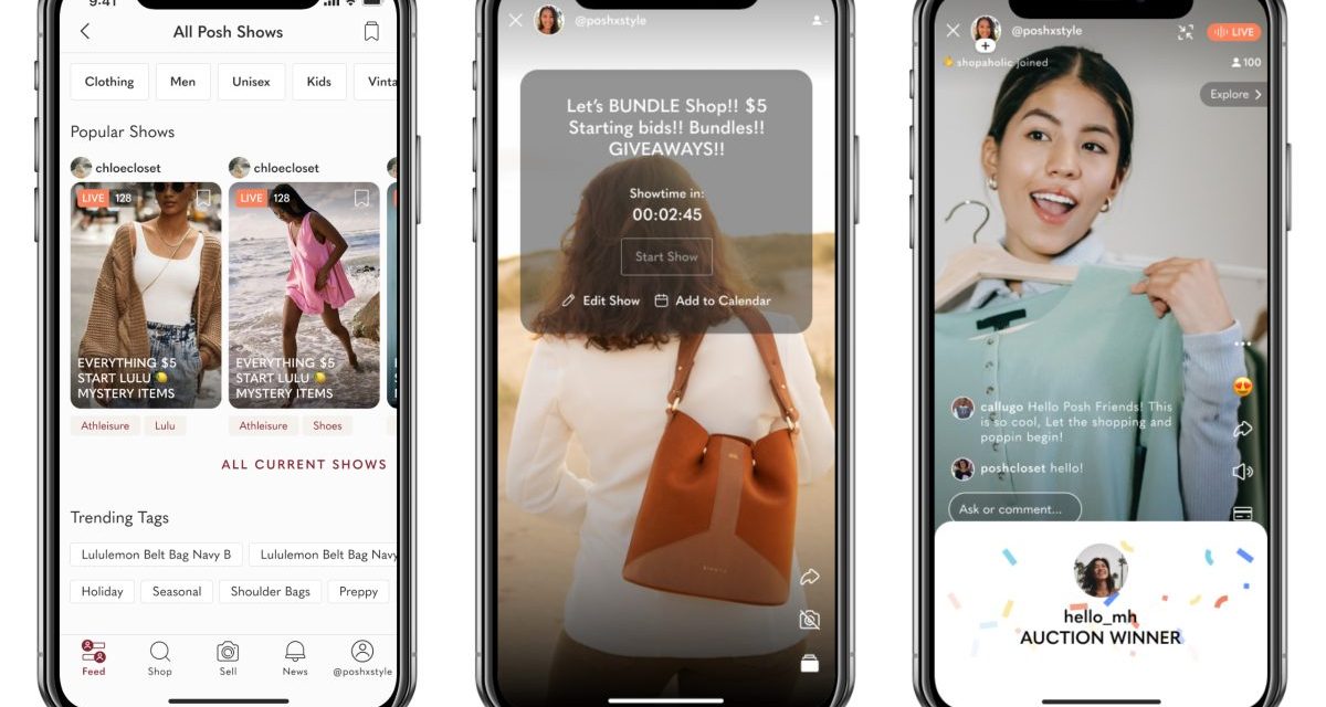 Poshmark introduces livestream shopping tool for sellers