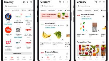 Screenshots of DoorDash's June 2023 app update.