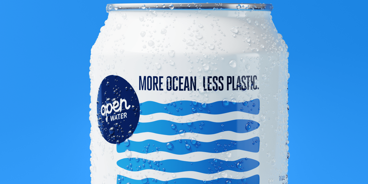 Open Water's tagline on its canned water.