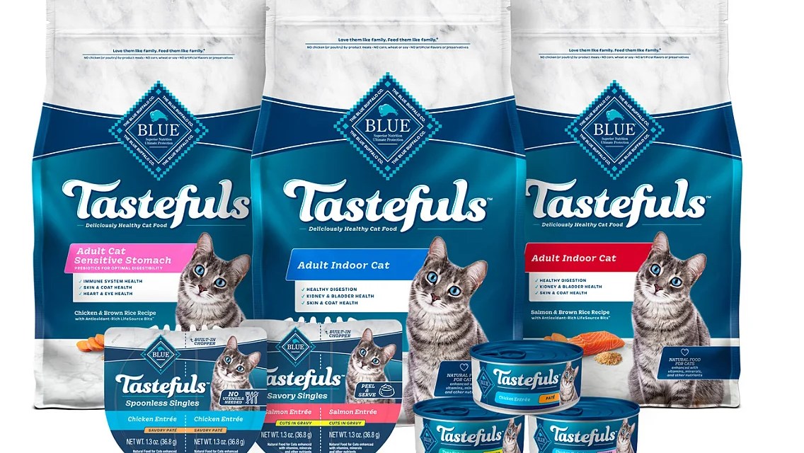 Blue Buffalo pet food options.