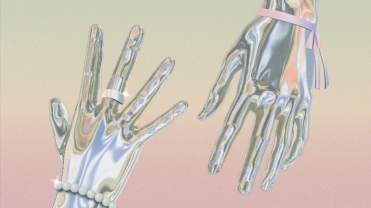 Bracelets and rings are on display on the hands of mannequins
