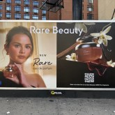 Rare Beauty partners with Shopify's Shop app on scratch-and-sniff OOH fragrance campaign