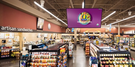 Albertsons is putting digital screens for ads in more than a third of its stores